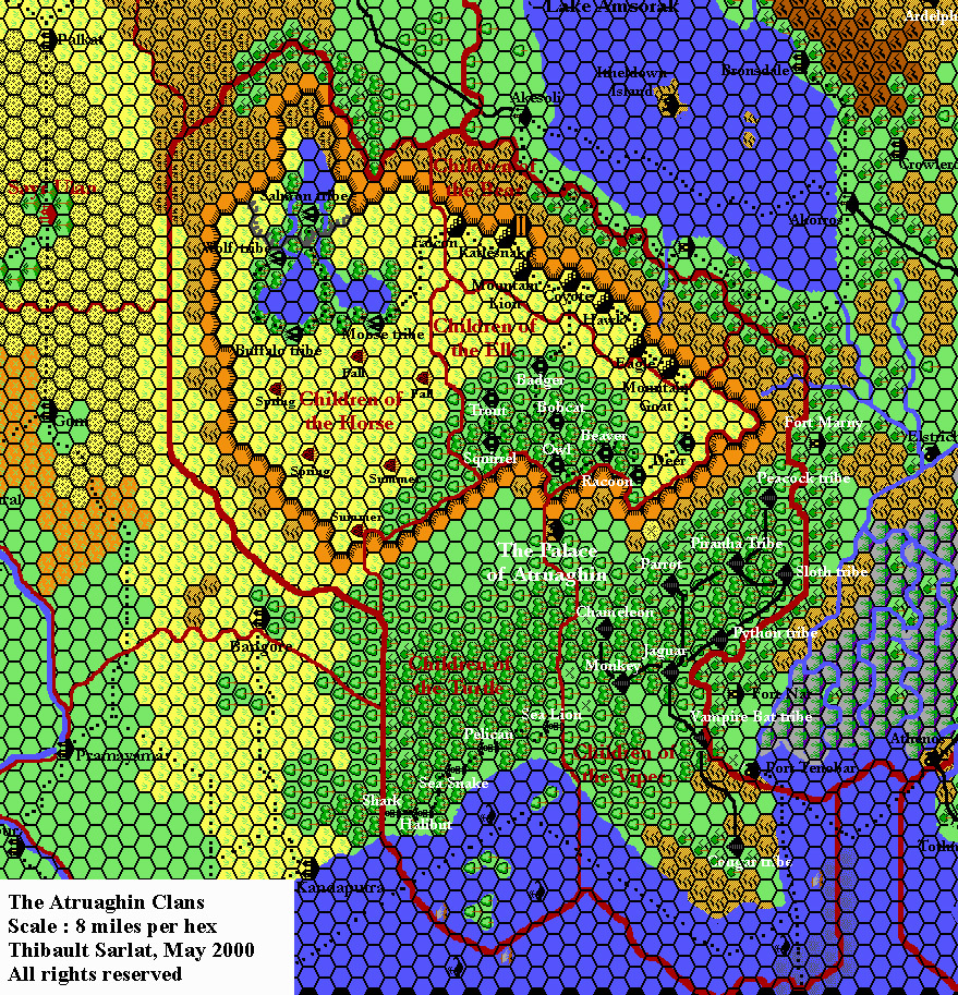 The Atruaghin Clans, 8 miles per hex by Thibault Sarlat, c. September 2001