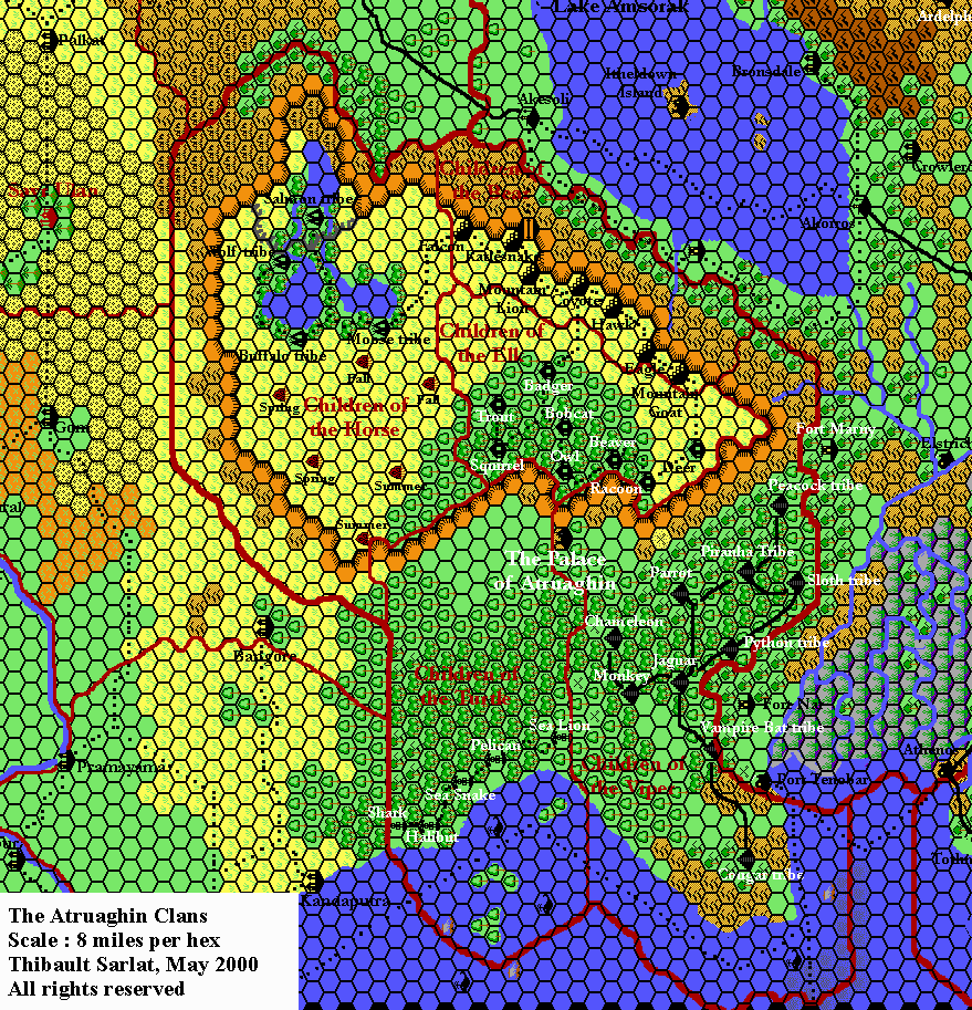 The Atruaghin Clans, 8 miles per hex by Thibault Sarlat, c. September 2001