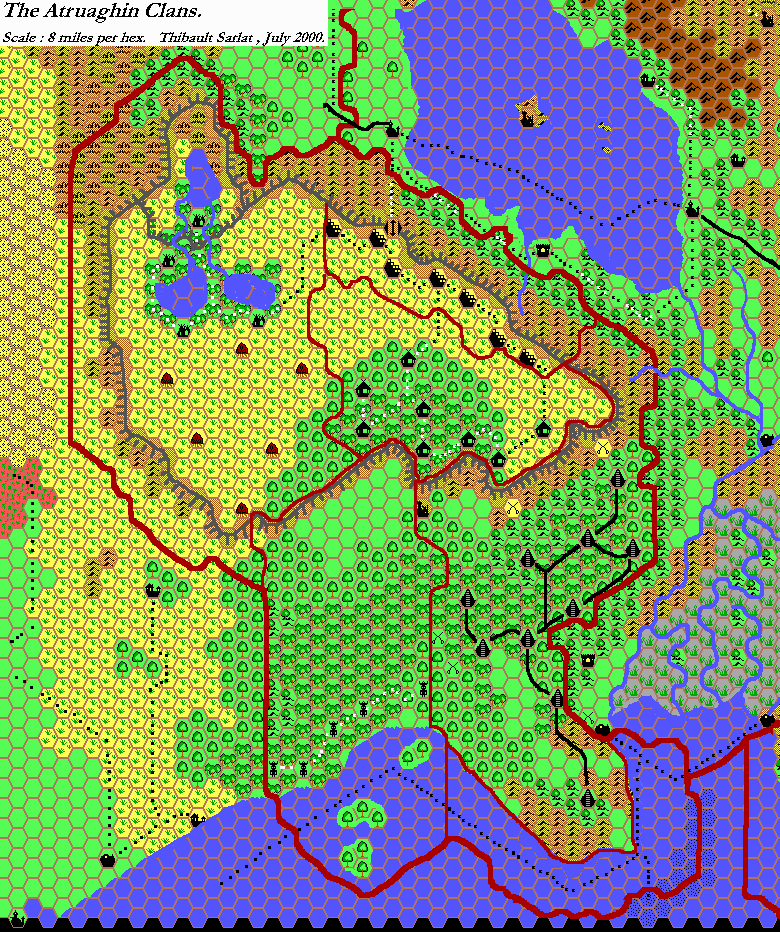 The Atruaghin Clans, 8 miles per hex by Thibault Sarlat, July 2000