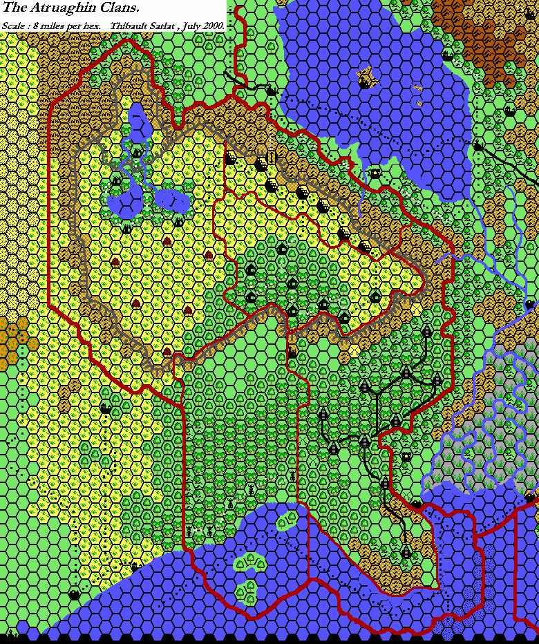 The Atruaghin Clans, 8 miles per hex by Thibault Sarlat, September 2001