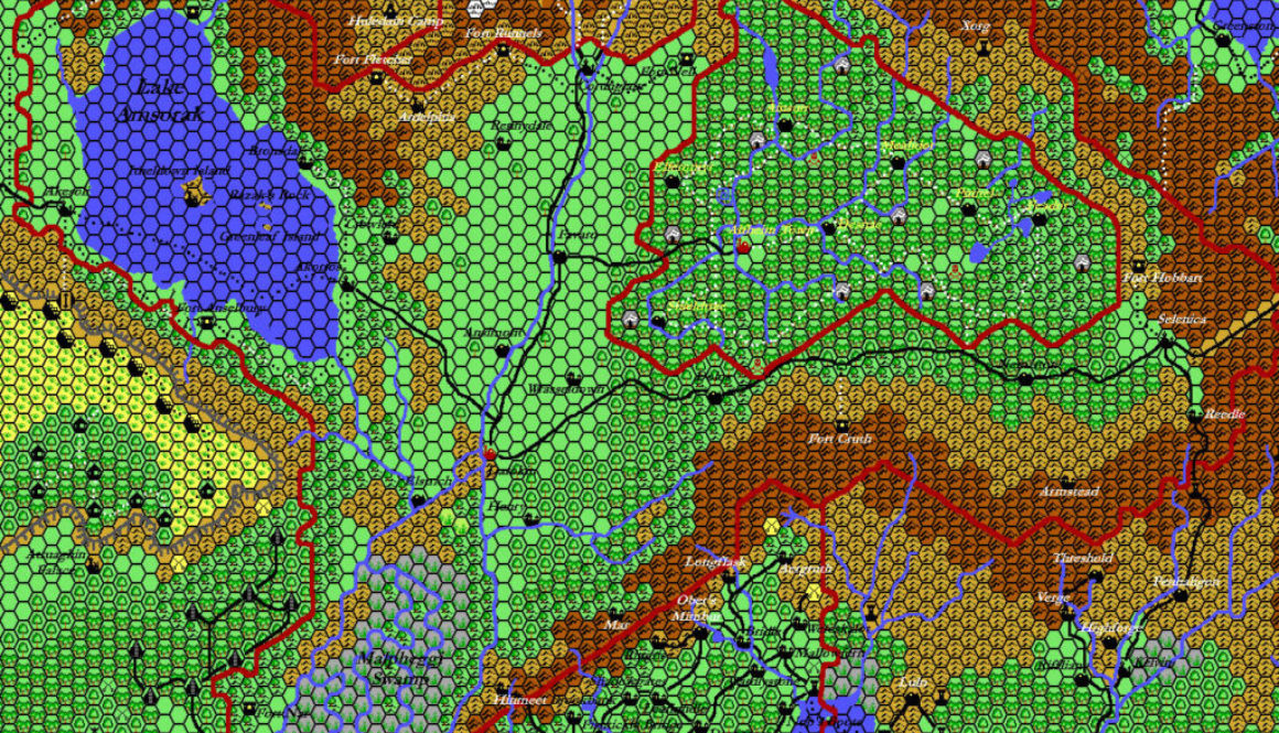 The Republic of Darokin, 8 miles per hex by Thibault Sarlat, September 2001