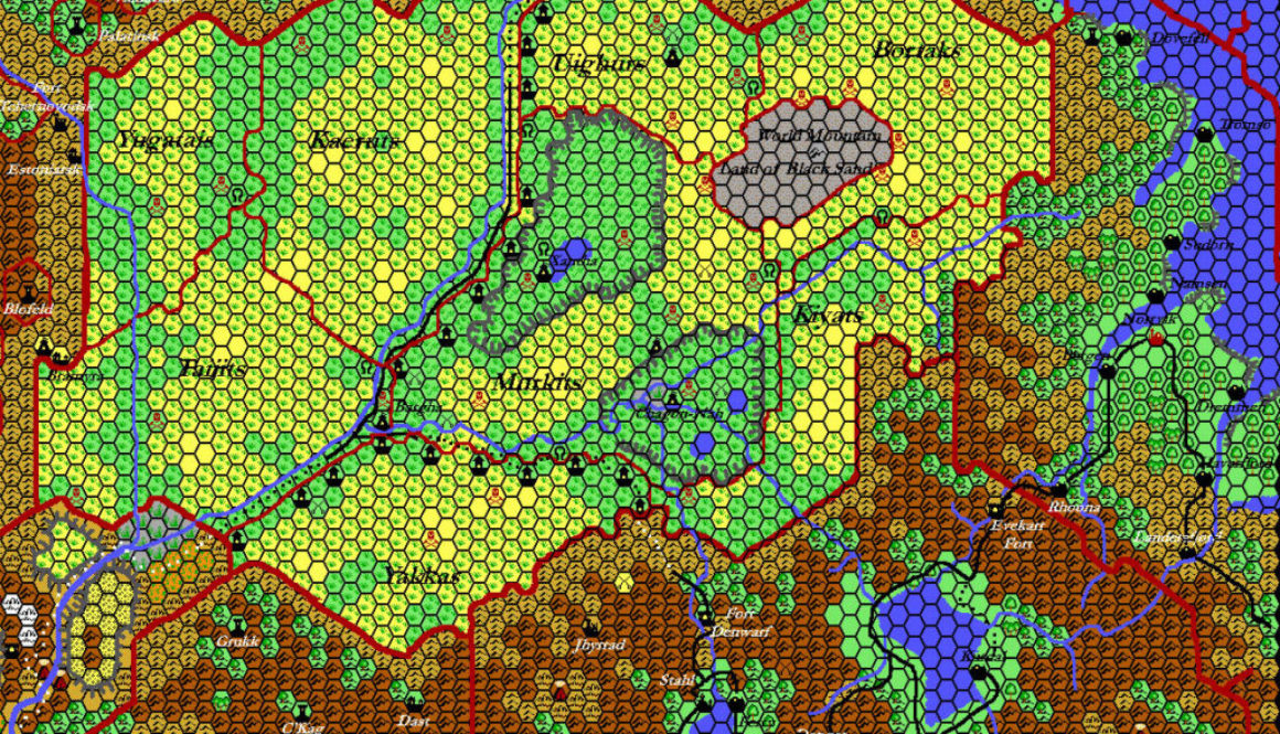 The Ethengar Khanates, 8 miles per hex by Thibault Sarlat, September 2001