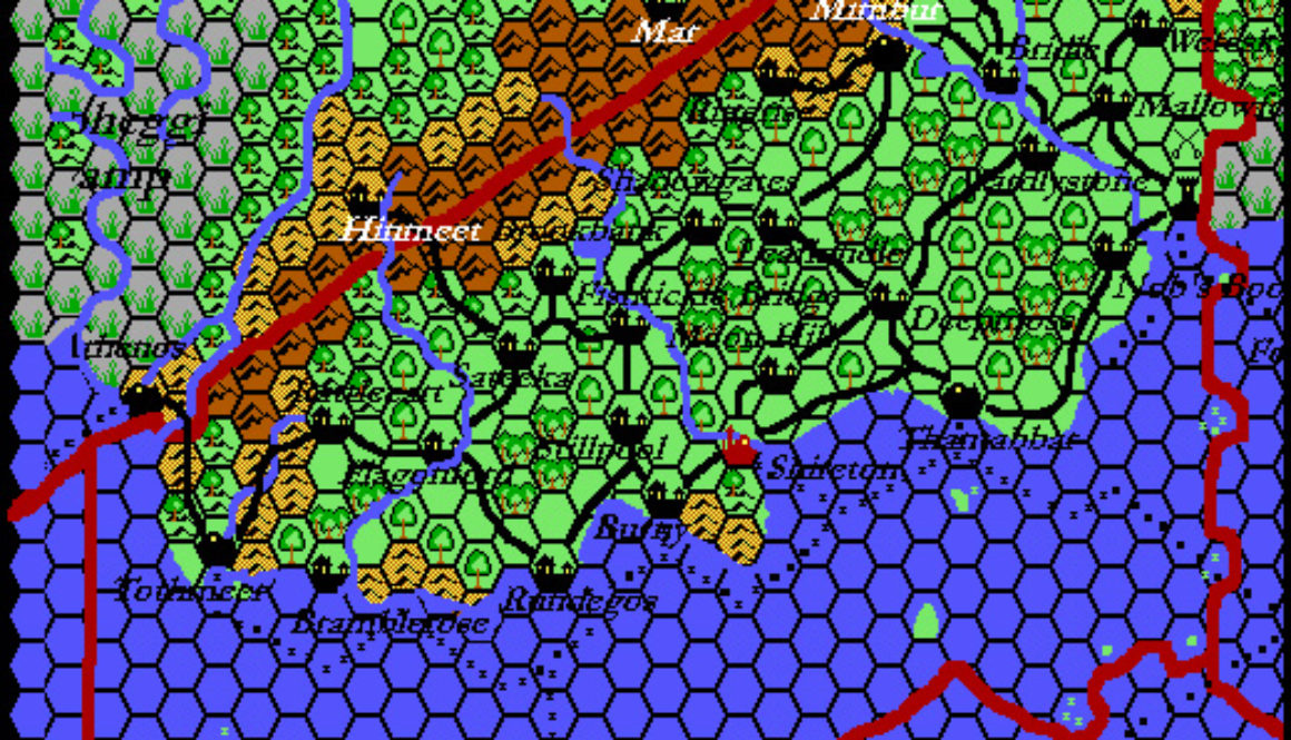 The Five Shires, 8 miles per hex by Thibault Sarlat, September 2001
