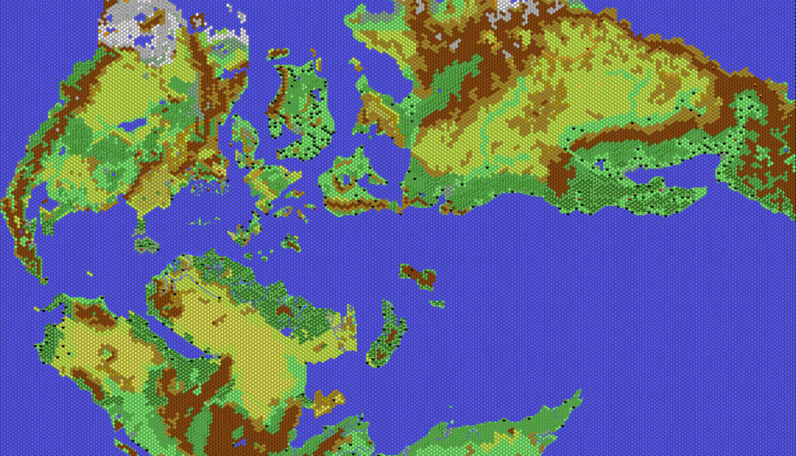 Mystara, 72 miles per hex by Thibault Sarlat, November 2000