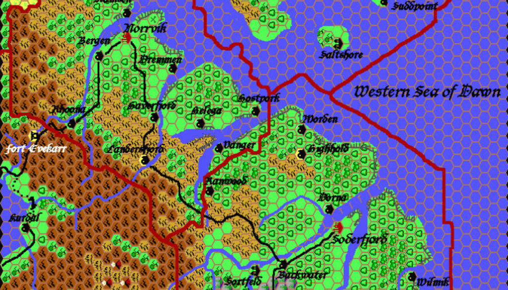The Northern Reaches, 8 miles per hex by Thibault Sarlat, March 2000