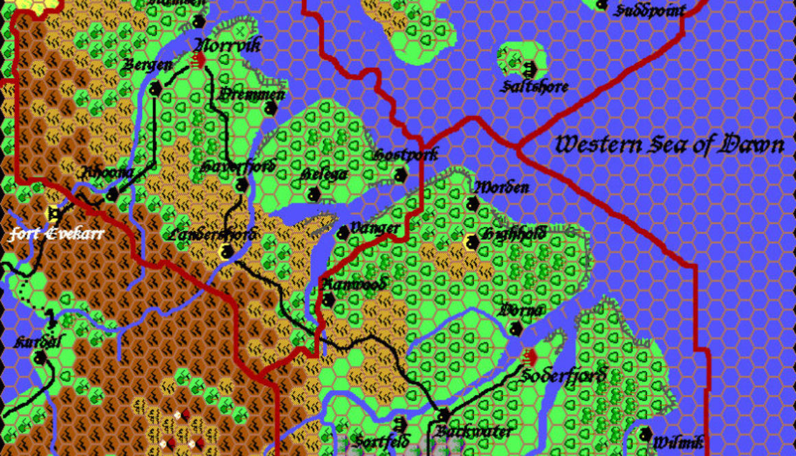 The Northern Reaches, 8 miles per hex by Thibault Sarlat, March 2000