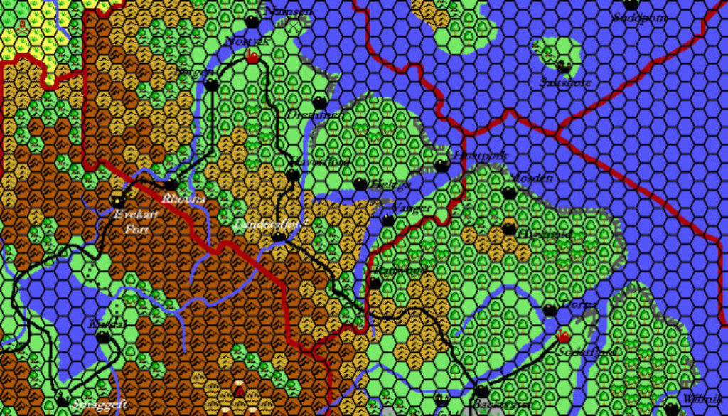 The Northern Reaches, 8 miles per hex by Thibault Sarlat, c. May 2004