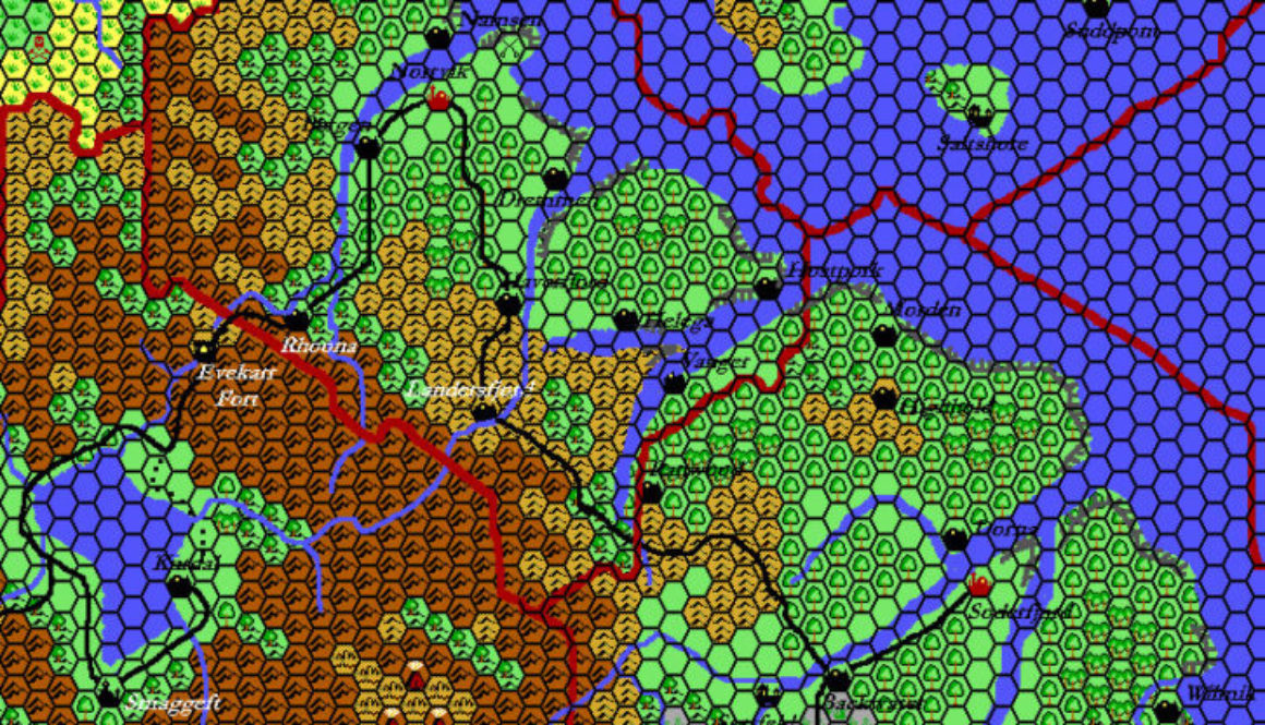 The Northern Reaches, 8 miles per hex by Thibault Sarlat, c. May 2004