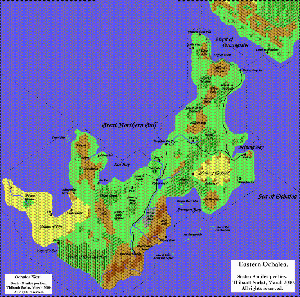 Ochalea, 8 miles per hex by Thibault Sarlat, March 2000