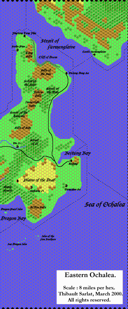 Eastern Ochalea, 8 miles per hex by Thibault Sarlat, March 2000