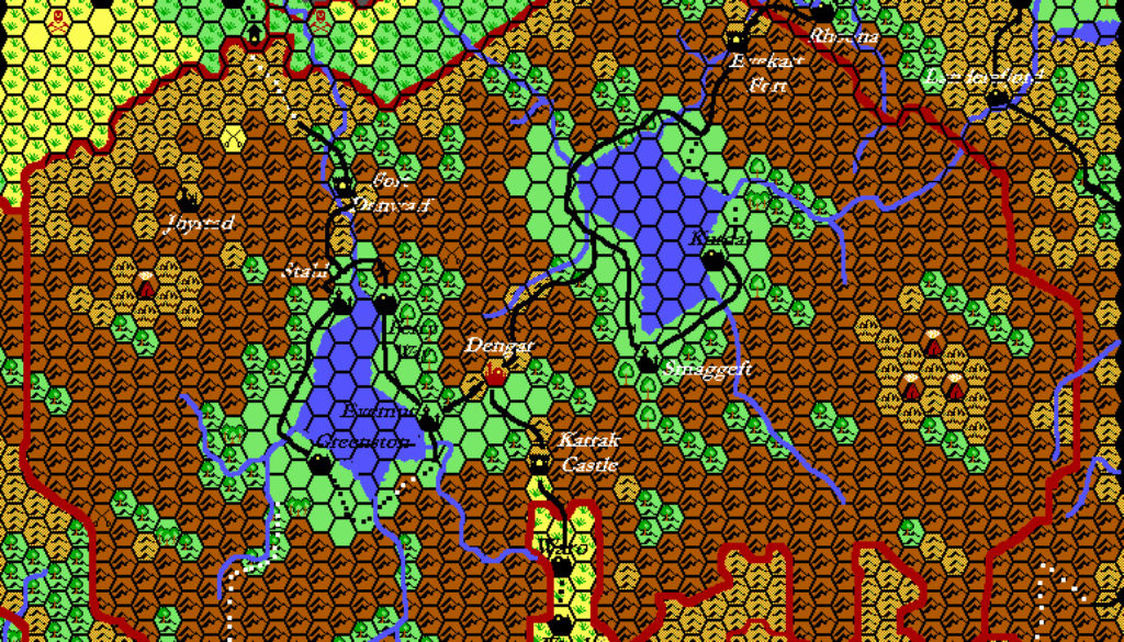 Kingdom of Rockhome, 8 miles per hex by Thibault Sarlat, May 2004