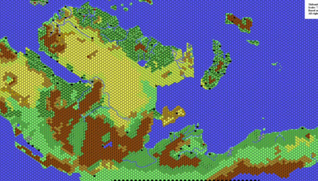 Davania, 72 miles per hex by Thibault Sarlat, December 2003