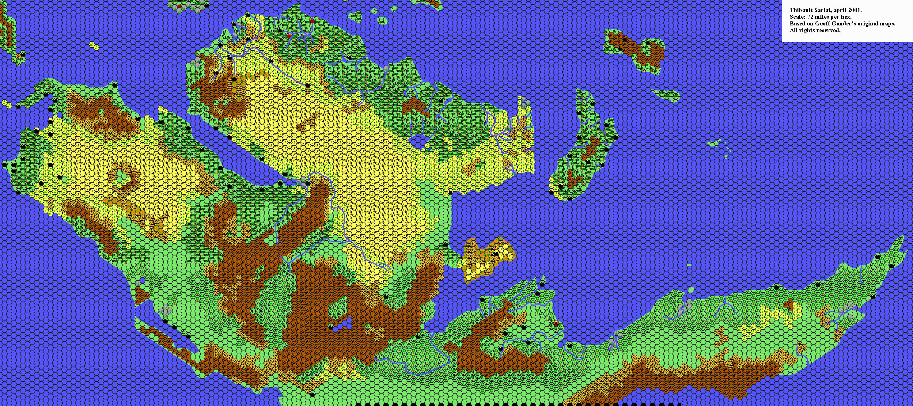 Davania, 72 miles per hex by Thibault Sarlat, December 2003