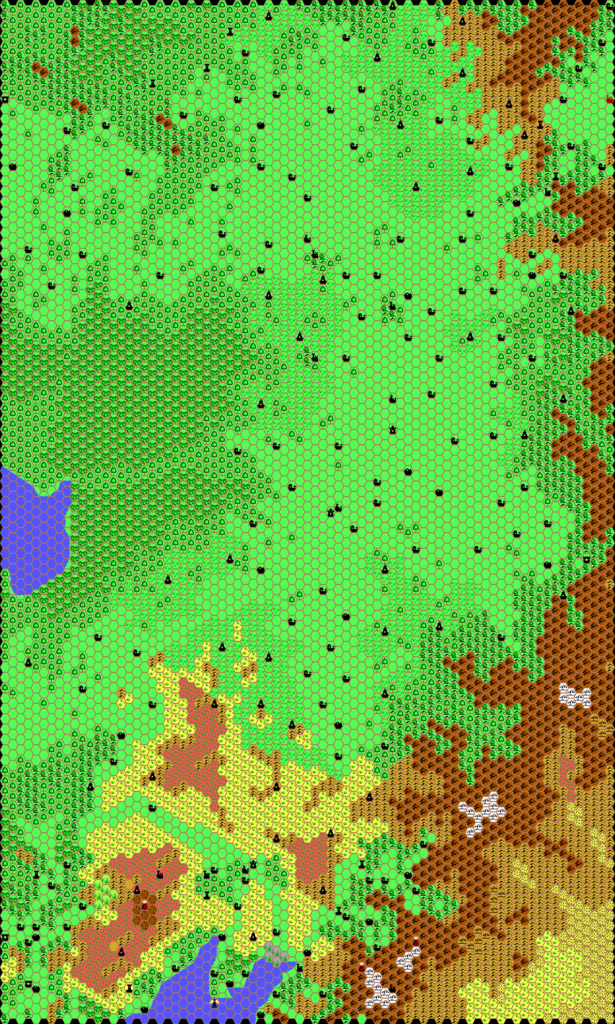 Eastern Hule, 8 miles per hex by Thibault Sarlat, July 2001
