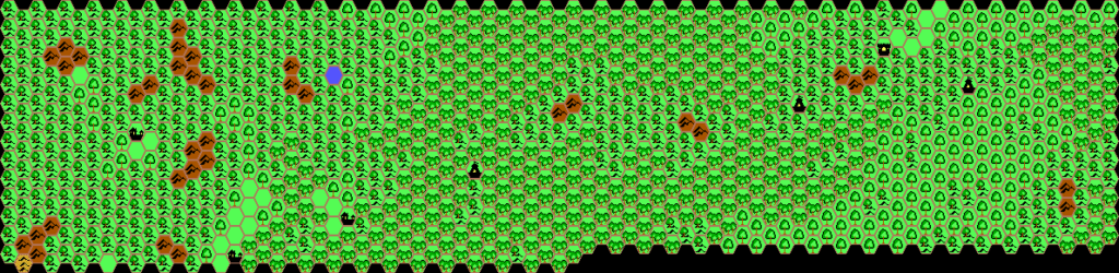 Northwestern Hule, 8 miles per hex by Thibault Sarlat, August 2001