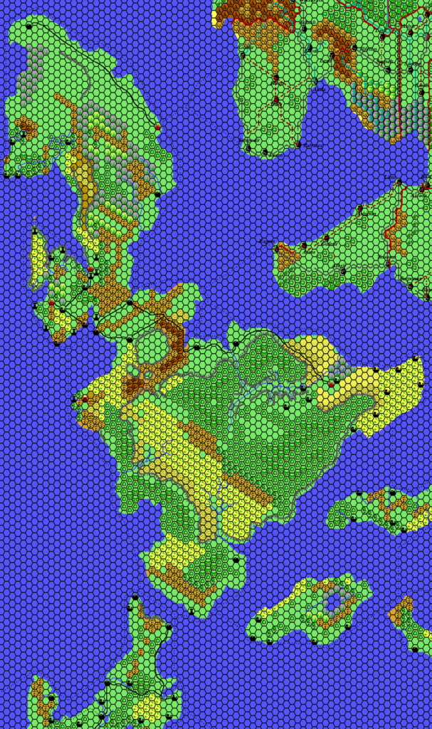 Isle of Dawn, 24 miles per hex by Thibault Sarlat, September 2001 (Revised Palette)