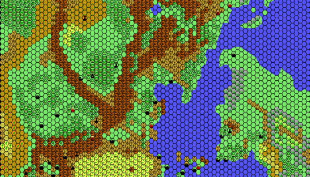 The Known World, 24 miles per hex by Thibault Sarlat, September 2001