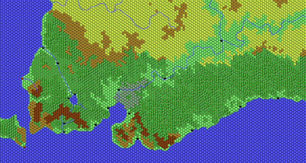 Minaea, 24 miles per hex by Thibault Sarlat, April 2002