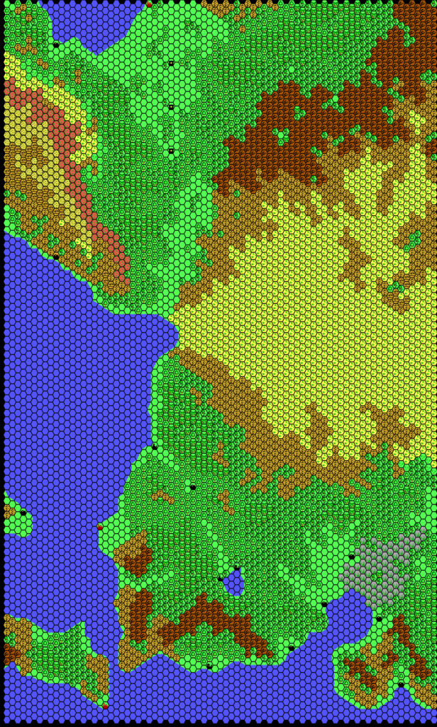 Minaea West, 24 miles per hex by Thibault Sarlat, March 2001