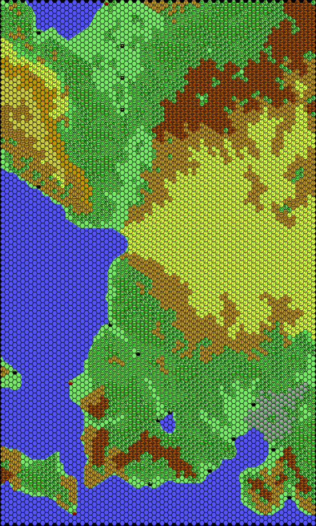 Minaea West, 24 miles per hex by Thibault Sarlat, December 2001