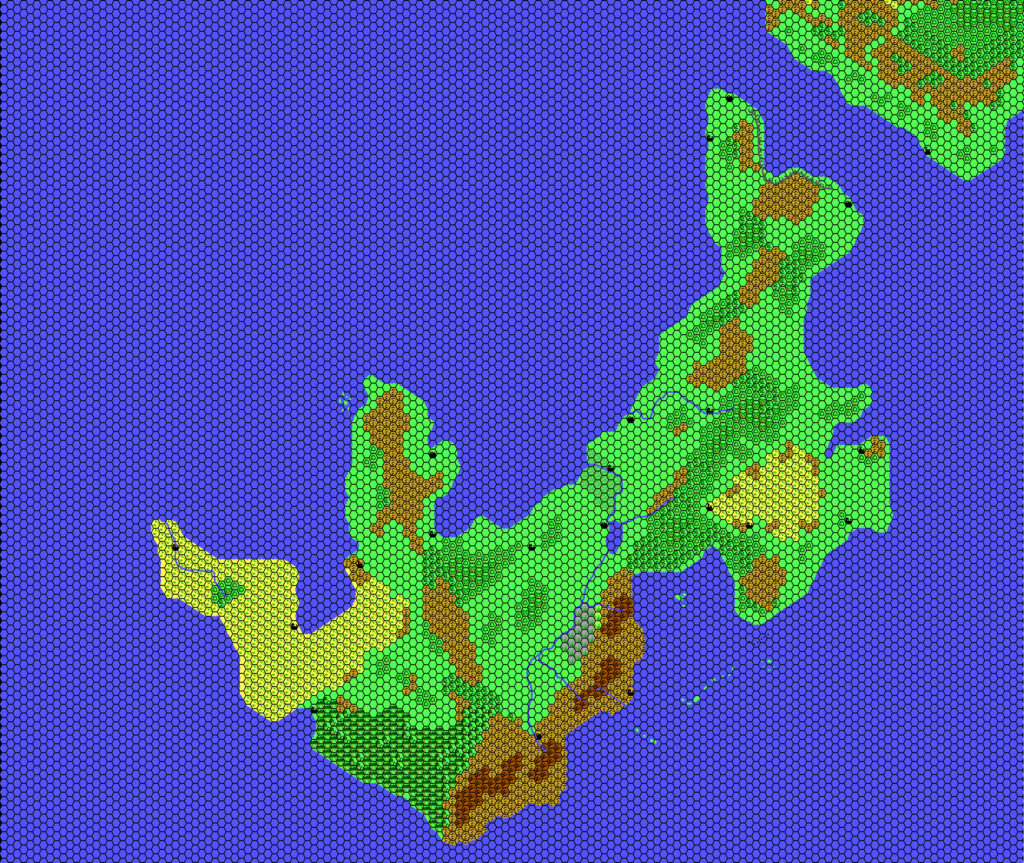 Ochalea, 8 miles per hex by Thibault Sarlat, March 2003