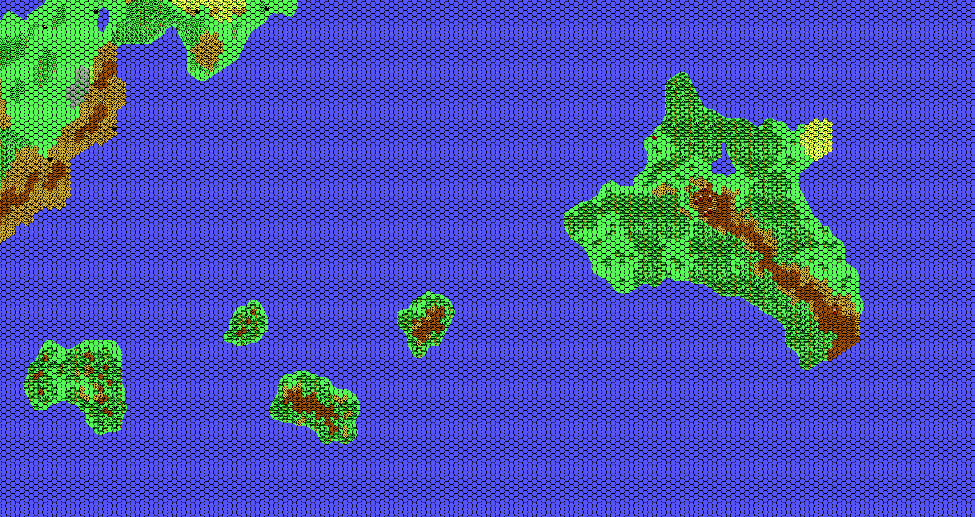 Composite map of the Pearl Islands, 8 miles per hex by Thibault Sarlat, July 2002, assembled by Thorfinn Tait, October 2021