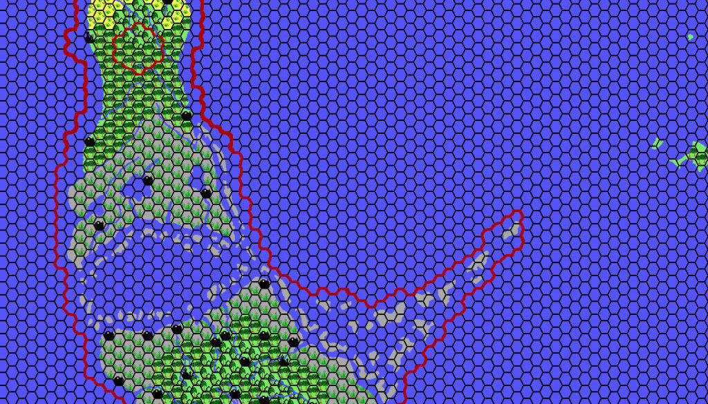 The Serpent Peninsula, 24 miles per hex by Thibault Sarlat, November 2001