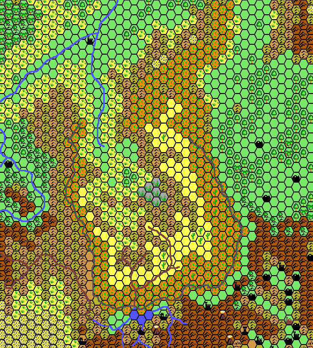 Adri Varma Plateau, 24 miles per hex by Thibault Sarlat, July 2001