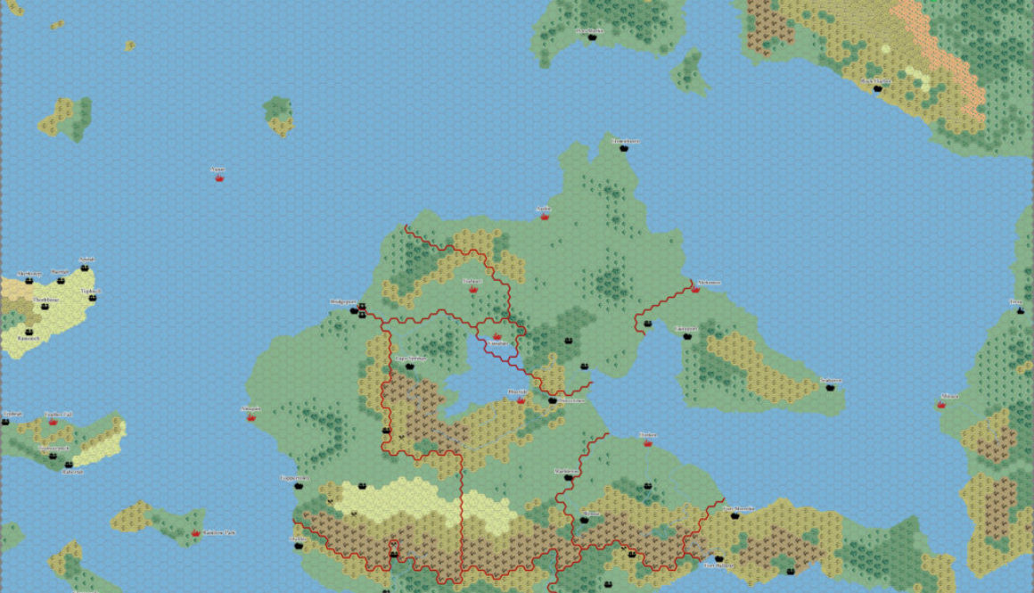 Bellissaria 1010 AC, 24 miles per hex by Thibault Sarlat, November 2004