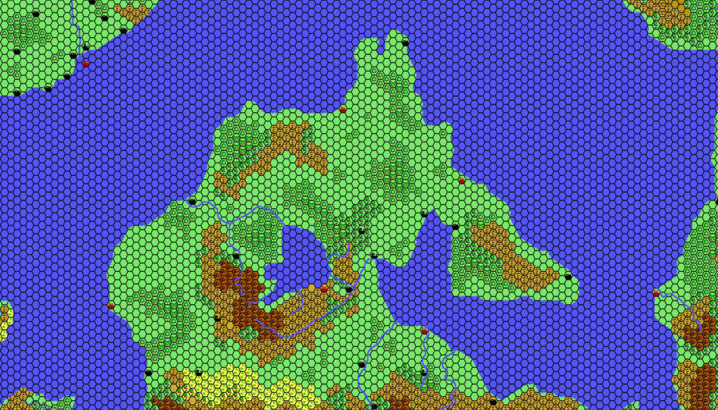 Bellissaria, 24 miles per hex by Thibault Sarlat, April 2002