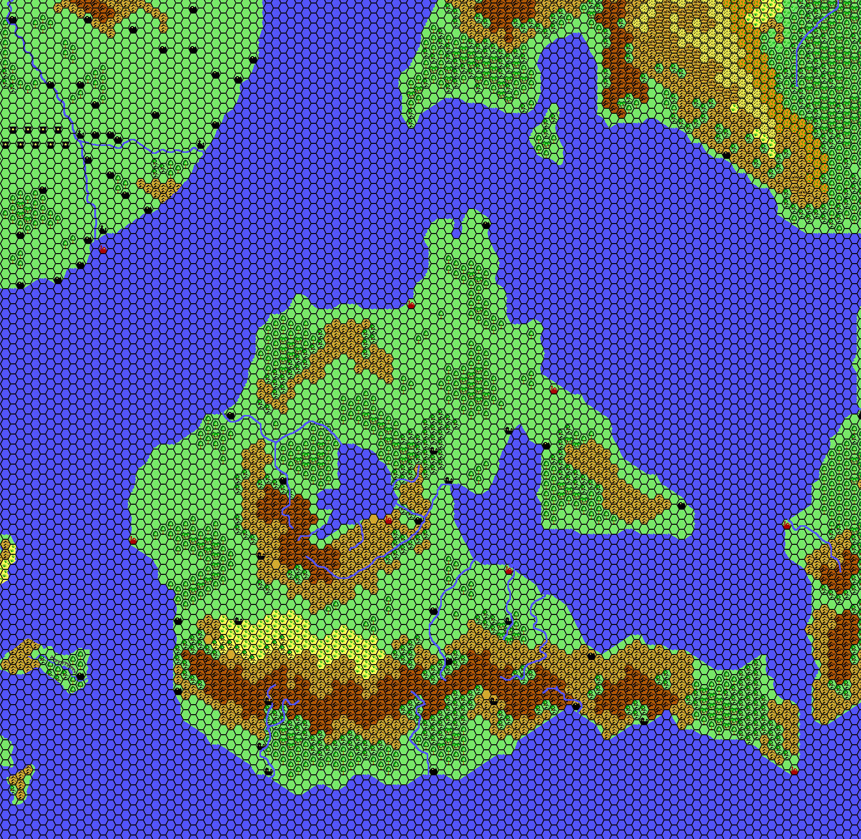 Bellissaria, 24 miles per hex by Thibault Sarlat, April 2002