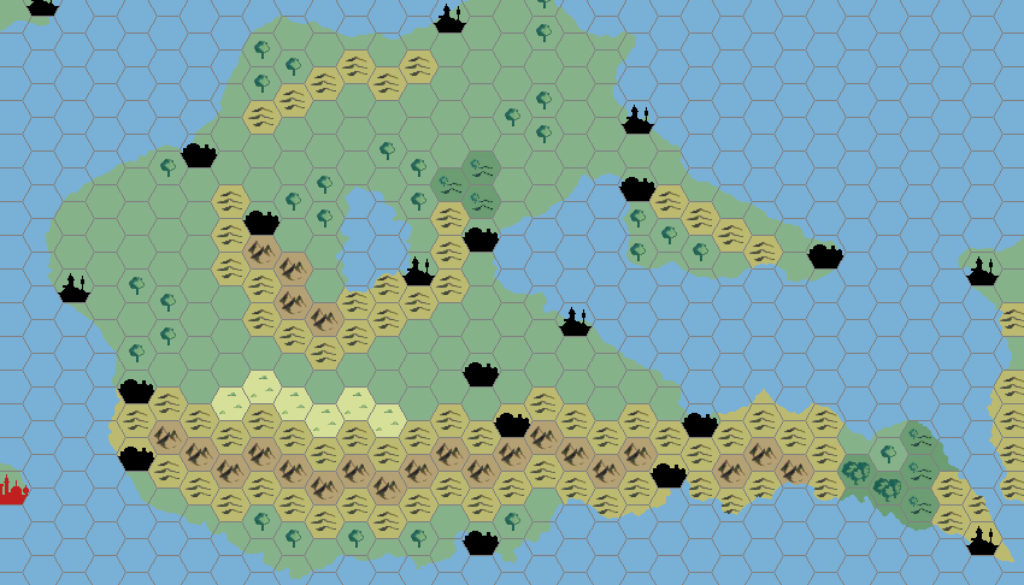 Bellissaria, 72 miles per hex by Thibault Sarlat, October 2004