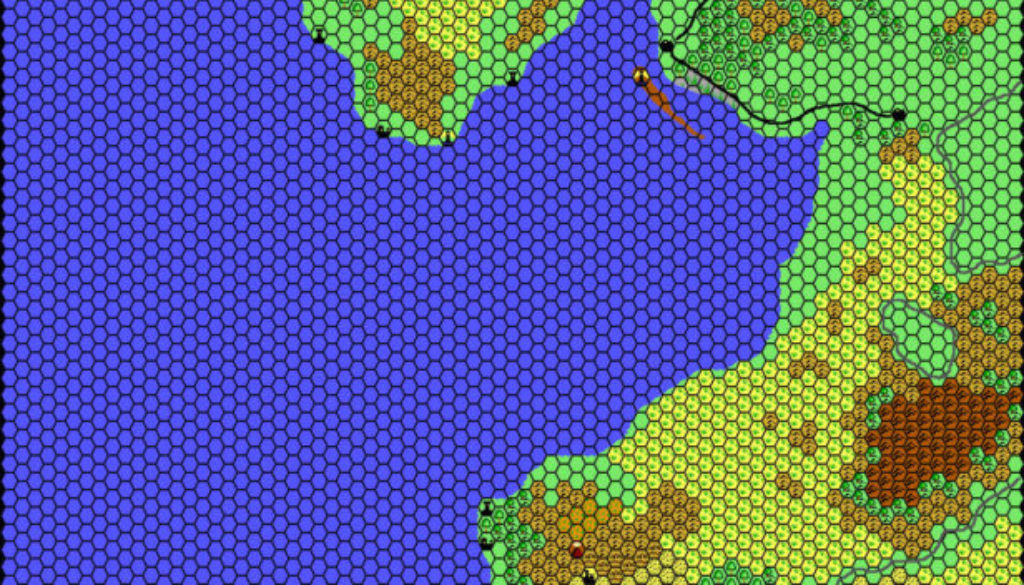 Midwestern Isle of Dawn, 8 miles per hex by Thibault Sarlat, September 2001