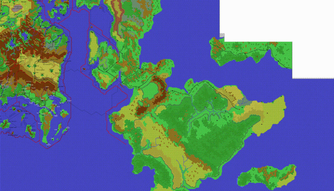 Isle of Dawn, 8 miles per hex by Thibault Sarlat, September 2002