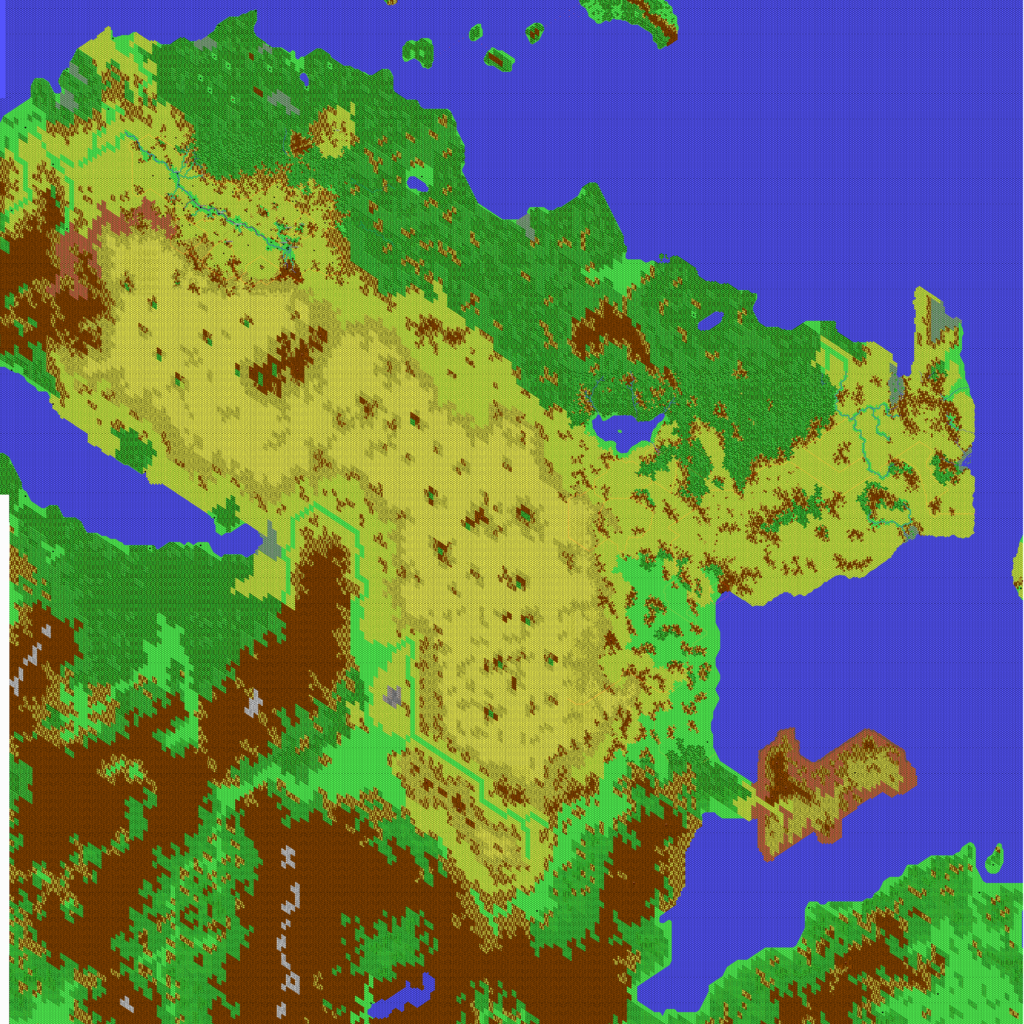 Eastern Davania, 8 miles per hex by Thibault Sarlat, May 2004