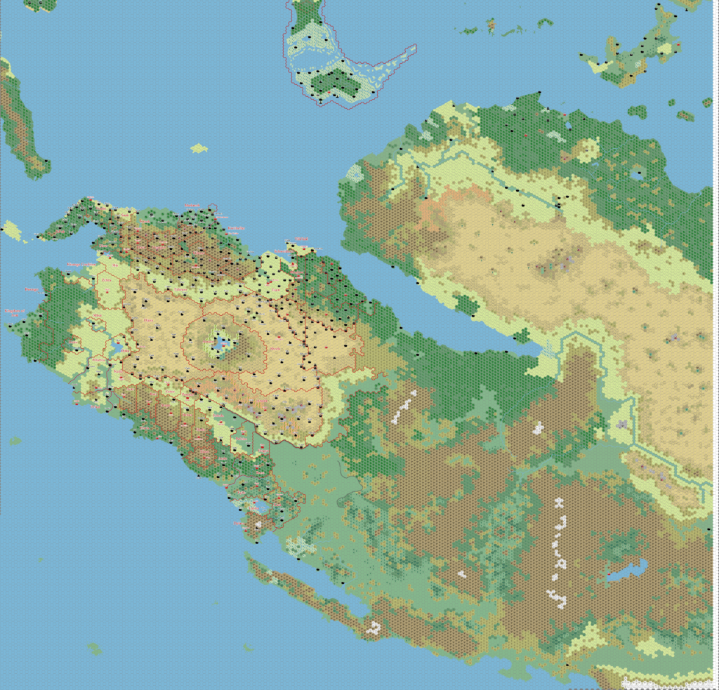 Western Davania, 24 miles per hex by Thibault Sarlat, March 2007