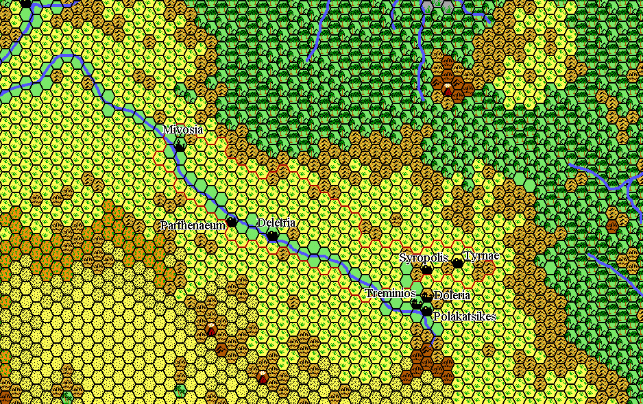 Mivosia 1018 AC, 24 miles per hex by Thibault Sarlat, October 2002