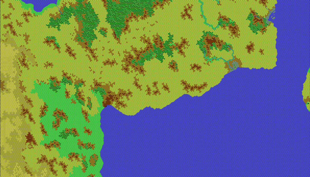Vanya’s Rest Region, 8 miles per hex by Thibault Sarlat, February 2003