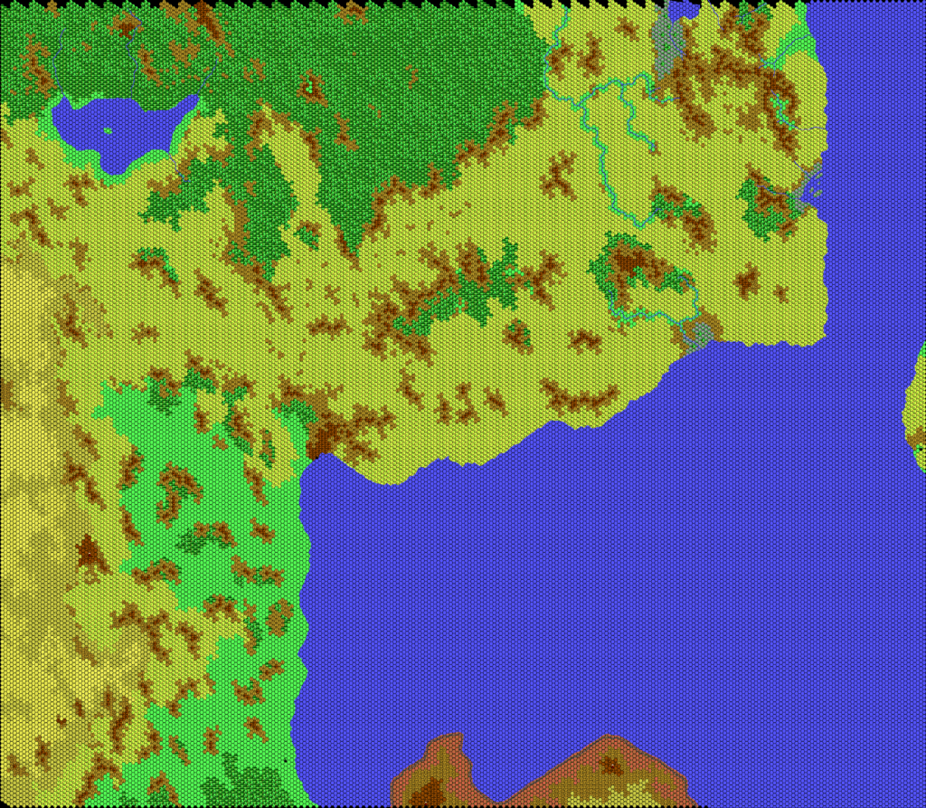Vanya’s Rest Region, 8 miles per hex by Thibault Sarlat, February 2003