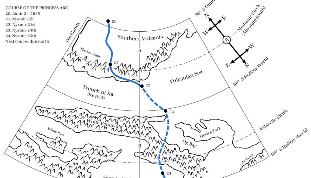 Replica of course map from Voyage of the Princess Ark Part 8, Dragon 161