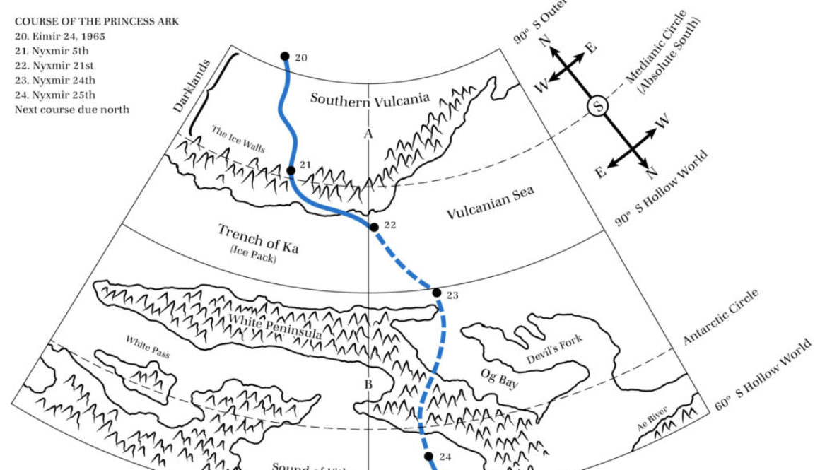 Replica of course map from Voyage of the Princess Ark Part 8, Dragon 161