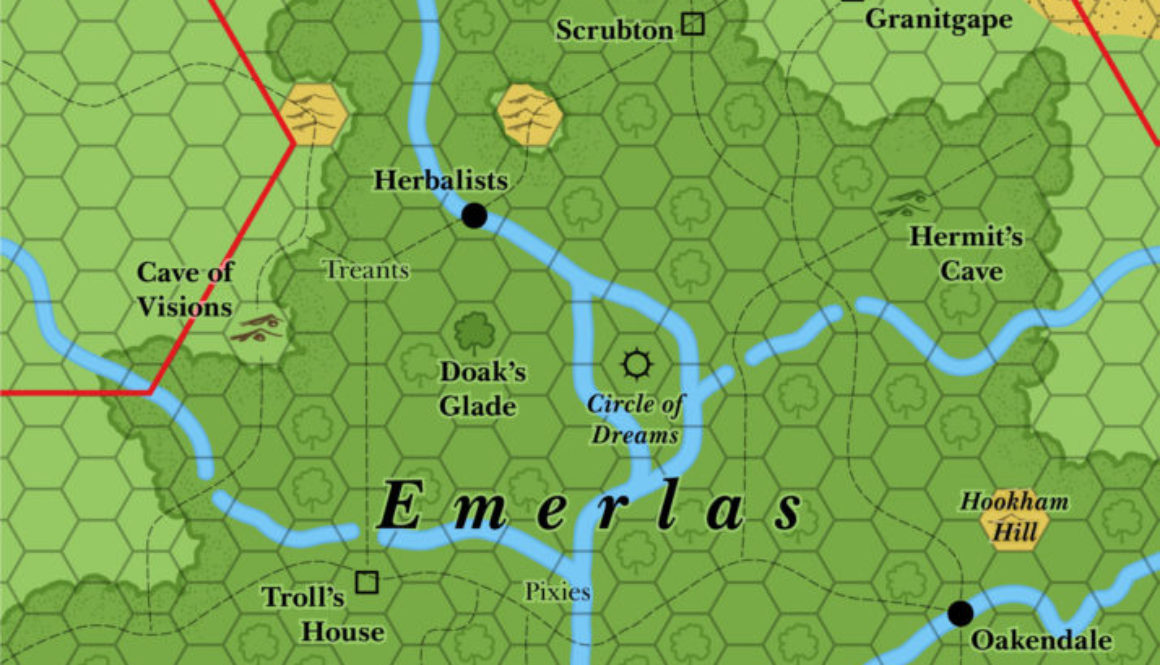 The Emerlas, 3 miles per hex (1985)