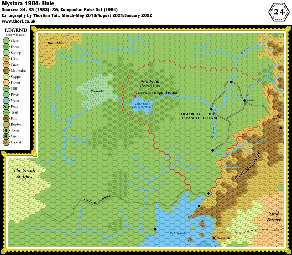 Hule, 24 miles per hex (1984)