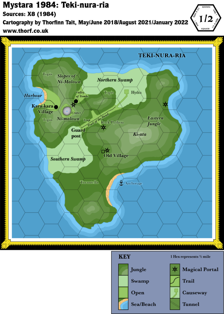 Teki-nura-ria, 0.5 miles per hex (1984)