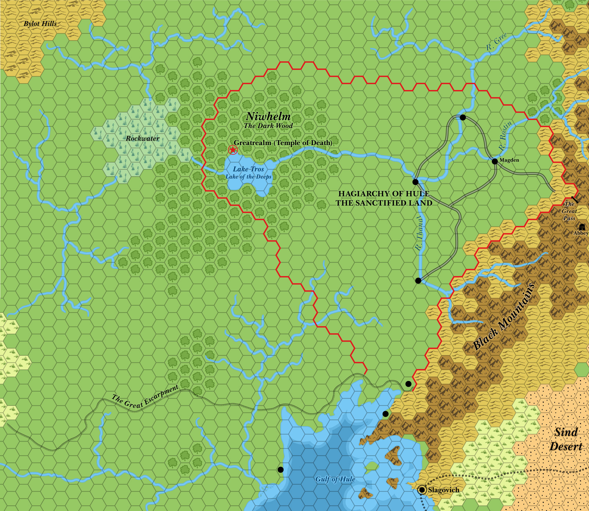 Hule, 24 miles per hex (1985)