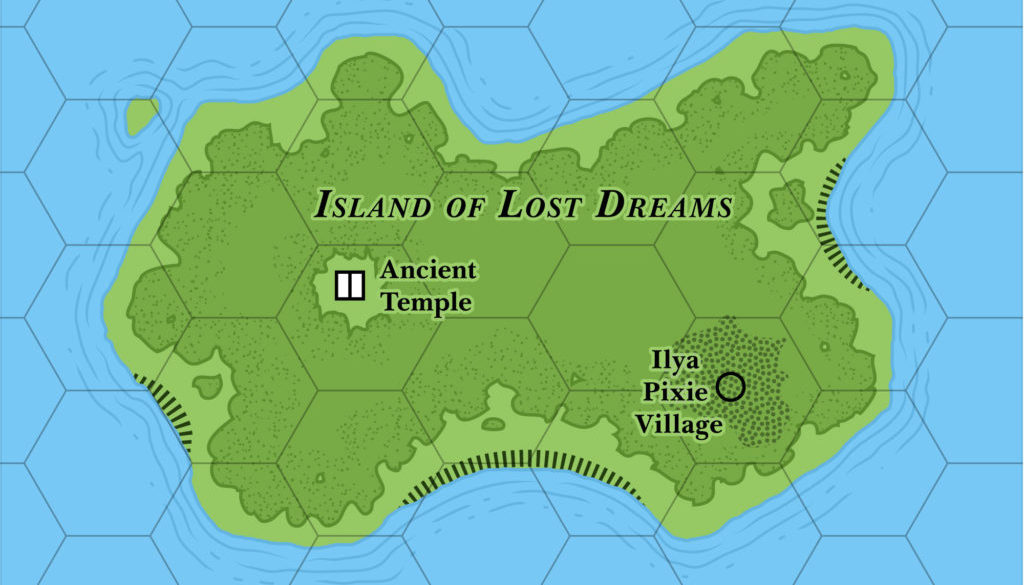 Island of Lost Dreams, 100 yards per hex (1986)