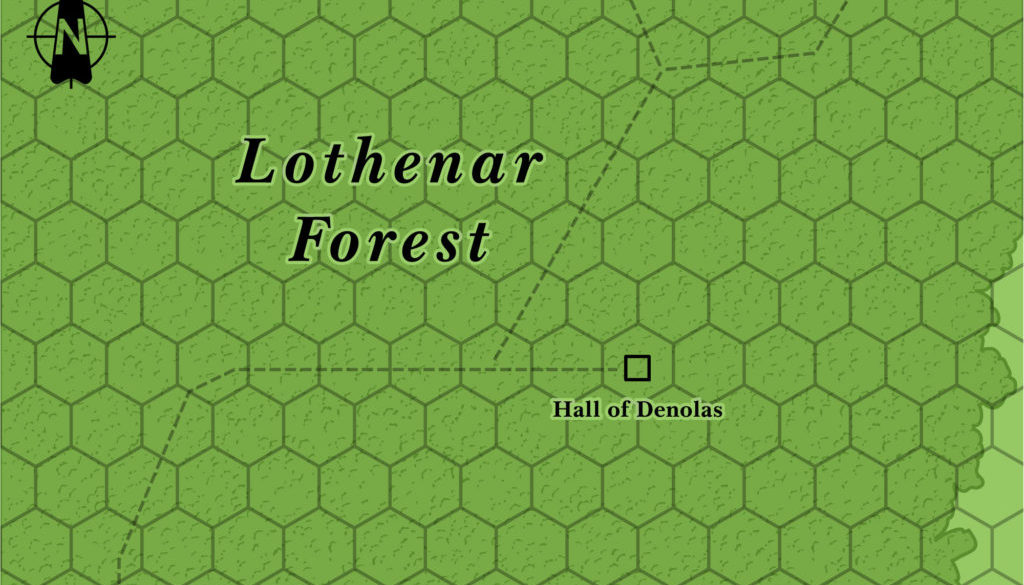 Lothenar Forest, 4 miles per hex (1986)