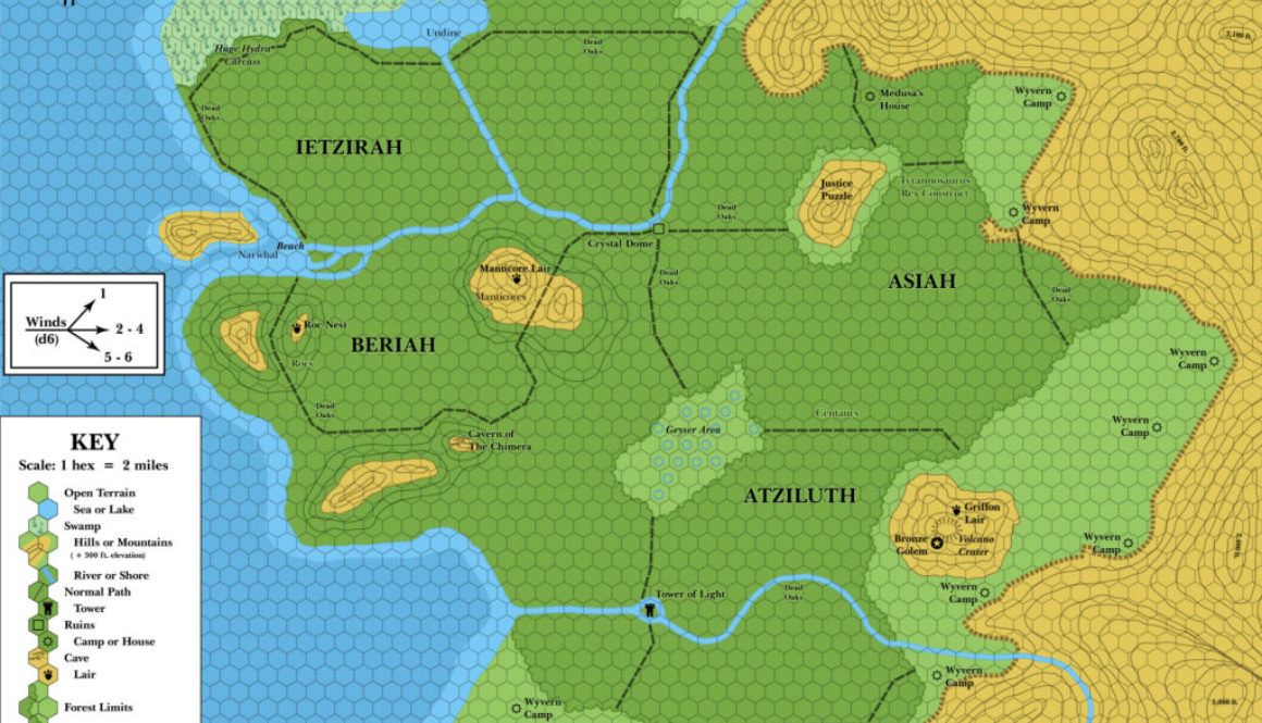 Sylvan Realm, 2 miles per hex (1986)