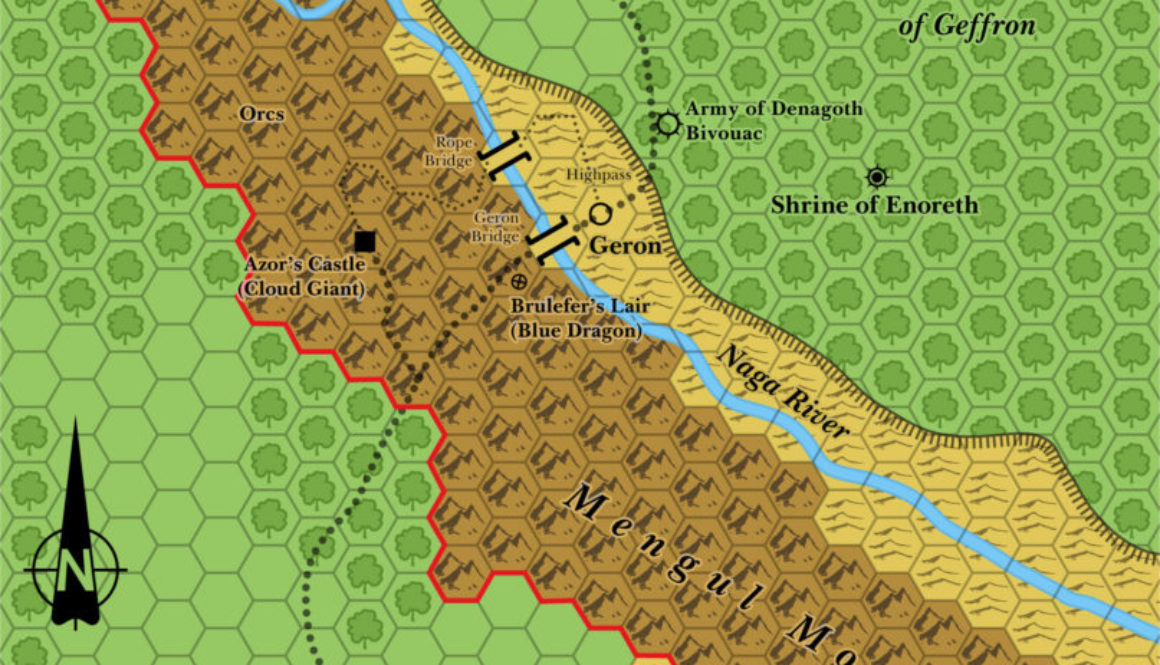 Trail to Denagoth, 12 miles per hex (1986)