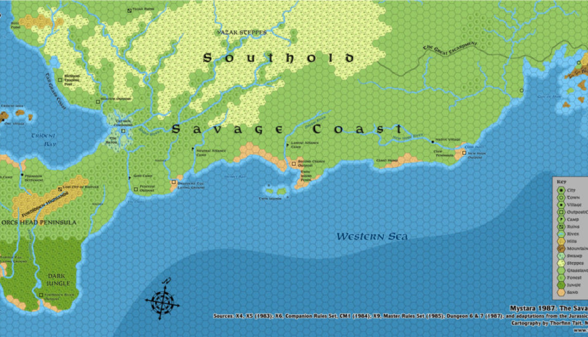 The Savage Coast, 22.9 miles per hex (1987)